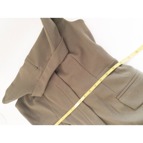 Calvin Klein Sleeveless Olive Green Womens Midi Dress Size 8 Professional Attir - Picture 10 of 11